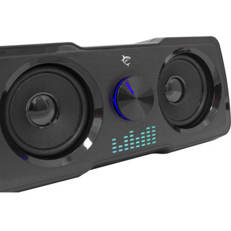 White Shark Mood 2.2 speakers met RGB verlichting - zwart