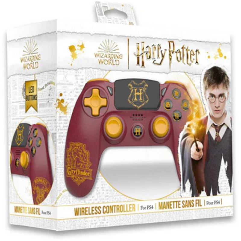 Draadloze Harry Potter Gryffindor Controller voor PS4 - Rood/Geel