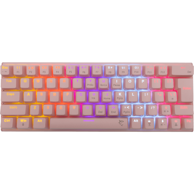 White Shark Wakizashi roze gaming keyboard met blauwe switches – US