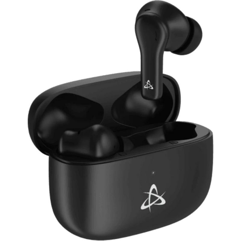 Bluetooth oordopjes met ANC en ENC TWS54 - rubber dopjes - zwart