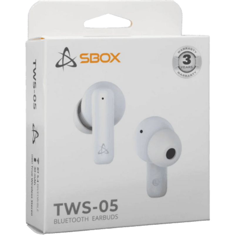 Earbuds Bluetooth EB-TWS05 wit met rubber dopjes